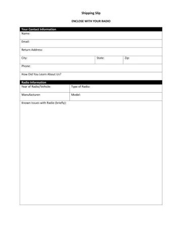 Shipping Slip - ElectroDesign